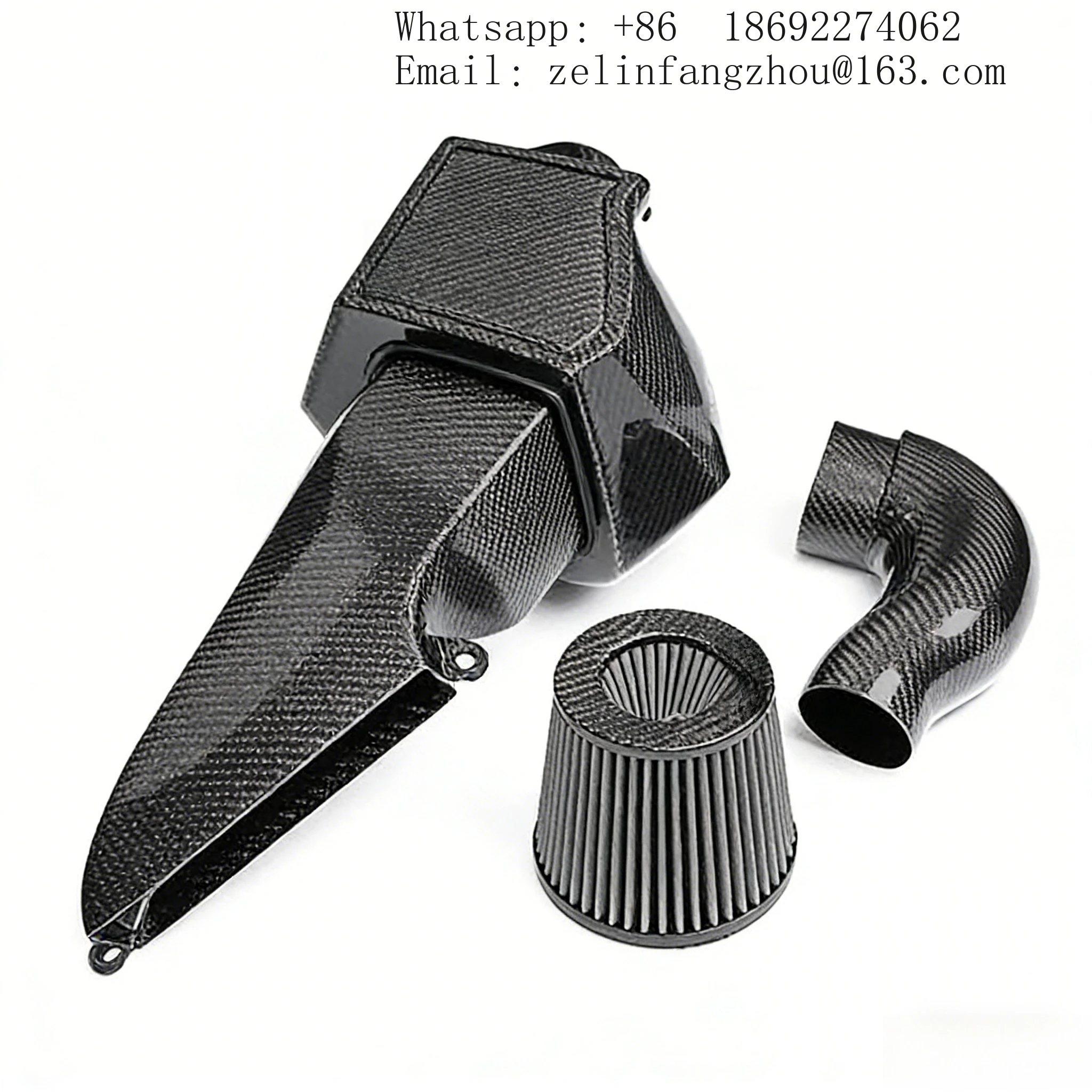 

100% Dry Carbon Fiber Cold Air Intake System For Audi A6 A7 C8 3.0T Clear Surface Texture Airspeed Brand