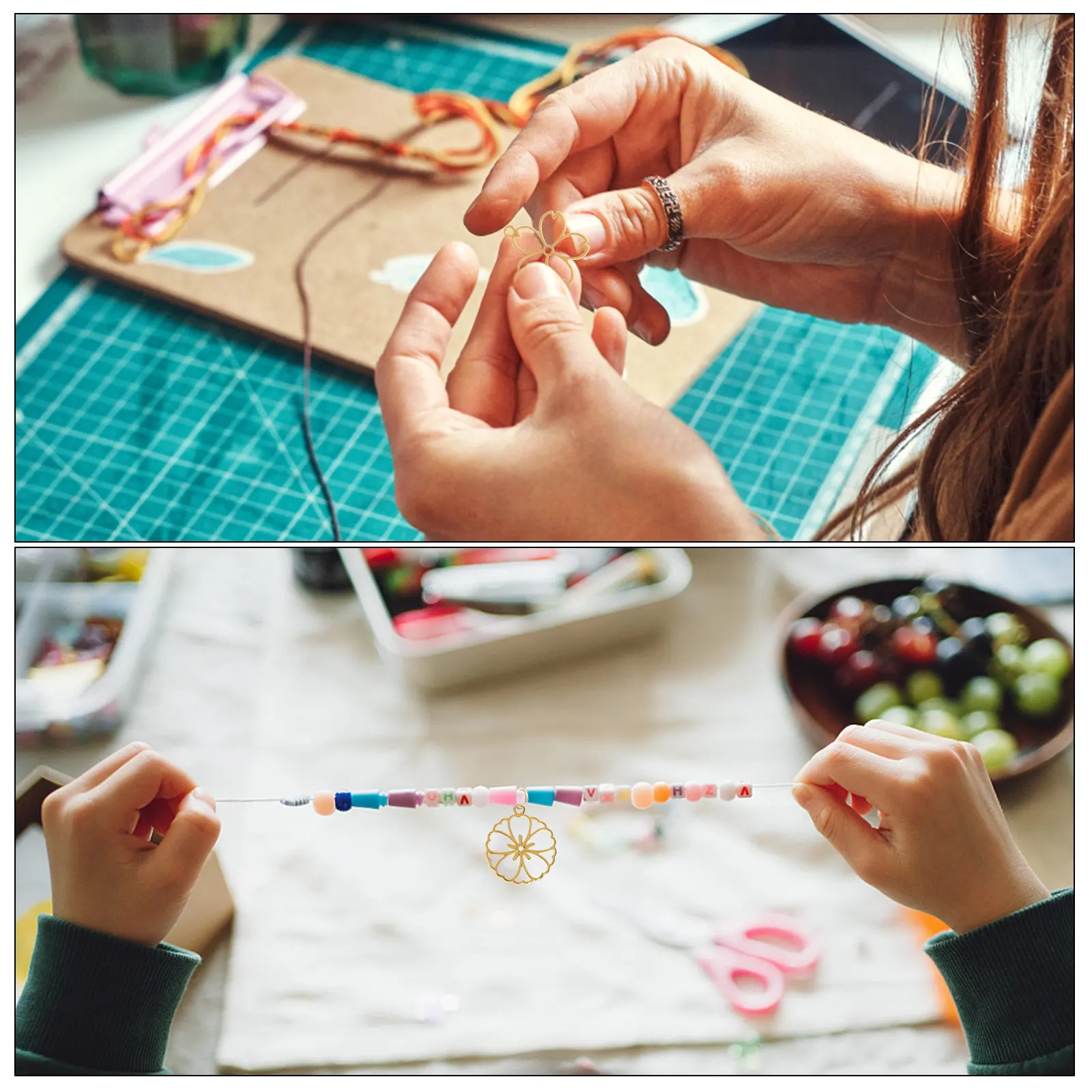 

12Pcs Alloy Flower Open Bezel Pendants Sakura Hollow Frame Charms for DIY Jewelry Crafting Resin Earrings Necklaces Bracelets