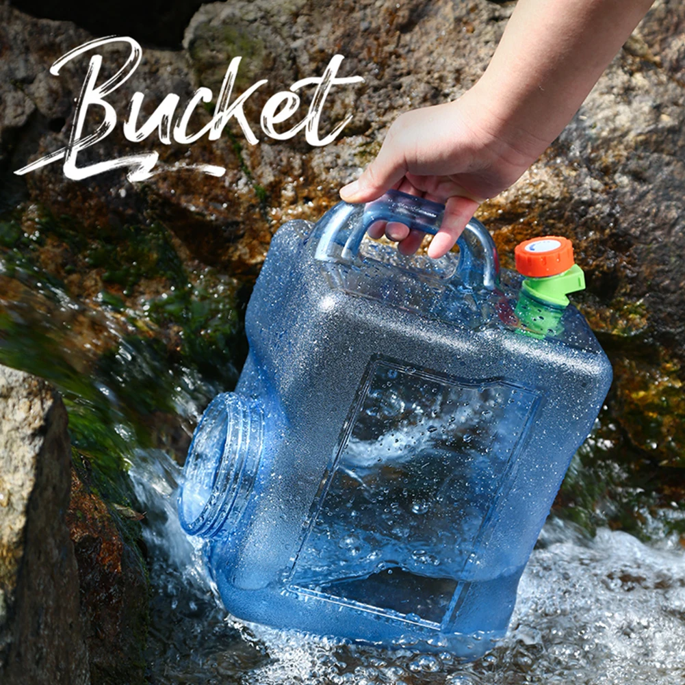 إبريق دلو الماء سعة 5 لتر مع صنبور حاوية مياه للتخييم محمولة متعددة الأغراض للتنزه في الهواء الطلق والسفر في حالات الطوارئ #3