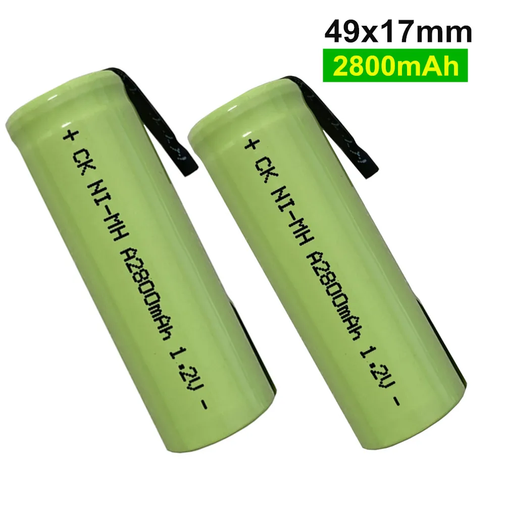 2 قطعة/الوحدة 2800mah 17500 1.2V بطارية ni-mh مع علامات التبويب ل براون أورال-B انتصار 4000 5000 9000 9400 9500 9900 فرشاة الأسنان الكهربائية