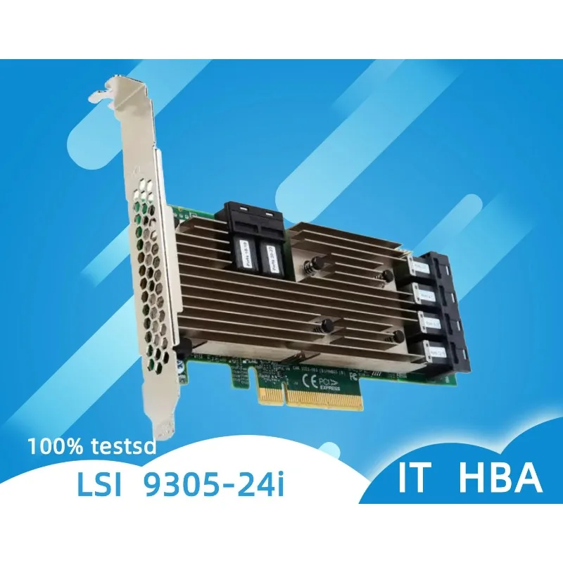 SAS 9305-24i SAS3224 IT Mode HBA JBOD PCI-E 3.0 SATA/SAS 6-port SAS3 12Gb/s Hard Disk Expansion Card HBA 12Gb 24 Disks