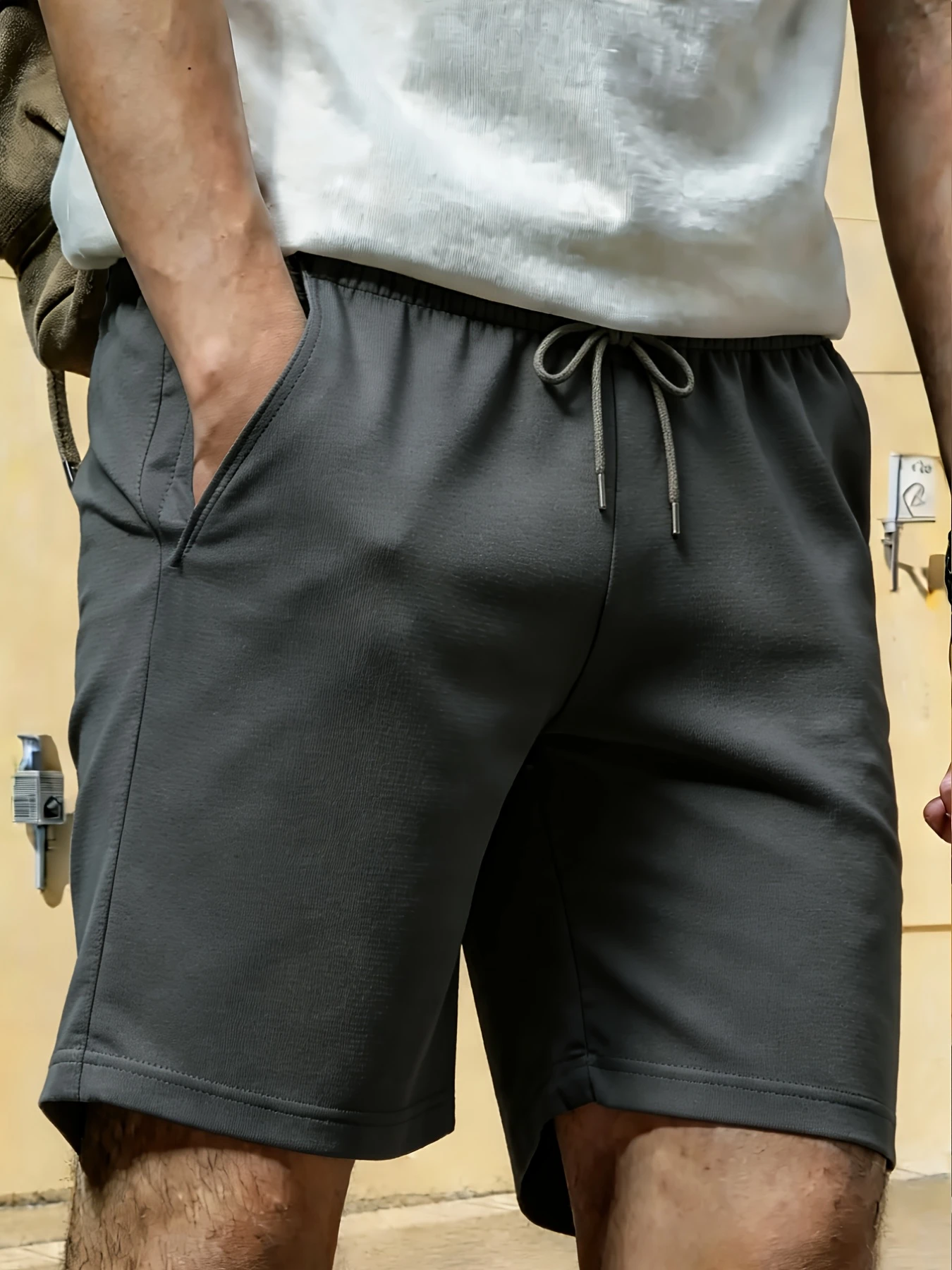 Men'S Quick-Dry Athletic Shorts Summer Outdoor Casual Shorts Elastic Waist Stretch Breathable Comfortable Shorts