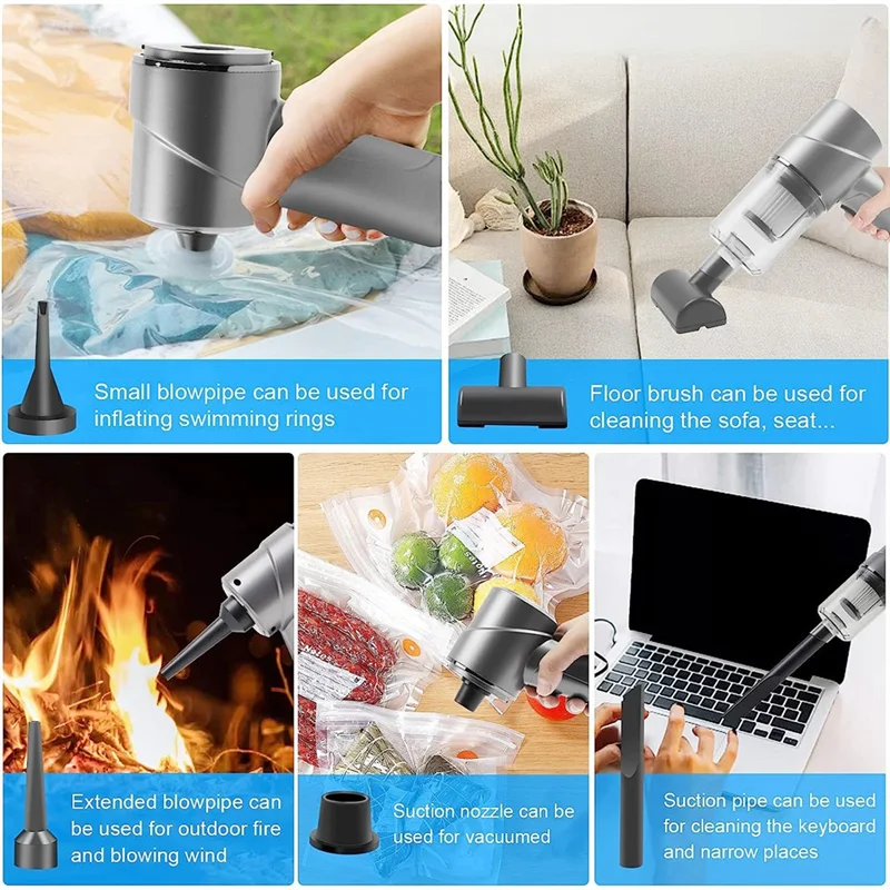 Handheld Vacuum Cordless 6000PA Powerful Car Vacuum Cleaner 120W Lightweight Mini Hand Held Vacuum,for Home,Pet Hair,CarN02R