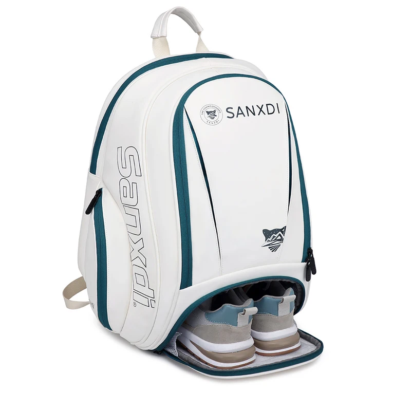 2026 SANXDI حقيبة مضرب التنس الرجال النساء بولي PU تنس الريشة تنس ظهره الأحذية مقصورة باديل الاسكواش Pickleball للجنسين حقيبة التنس #2