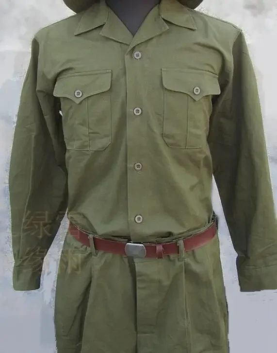 

Vietnamese Military Uniform Men Green Suit Spring Vintage Include Jacket Pants