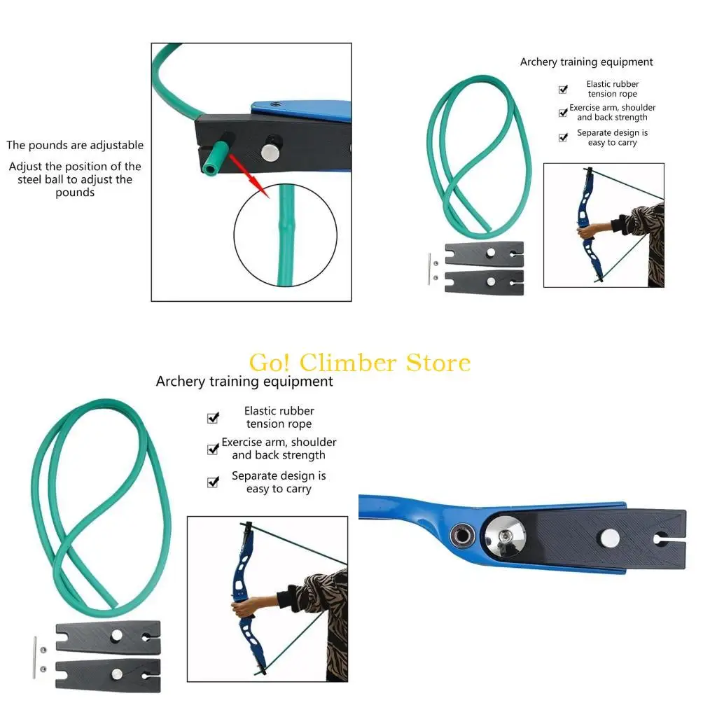 Q84C Archerys مدرب قبضة الذراع قوة تدريب قوة الحبل المرن Archerys التدريب الفرقة التمارين #1
