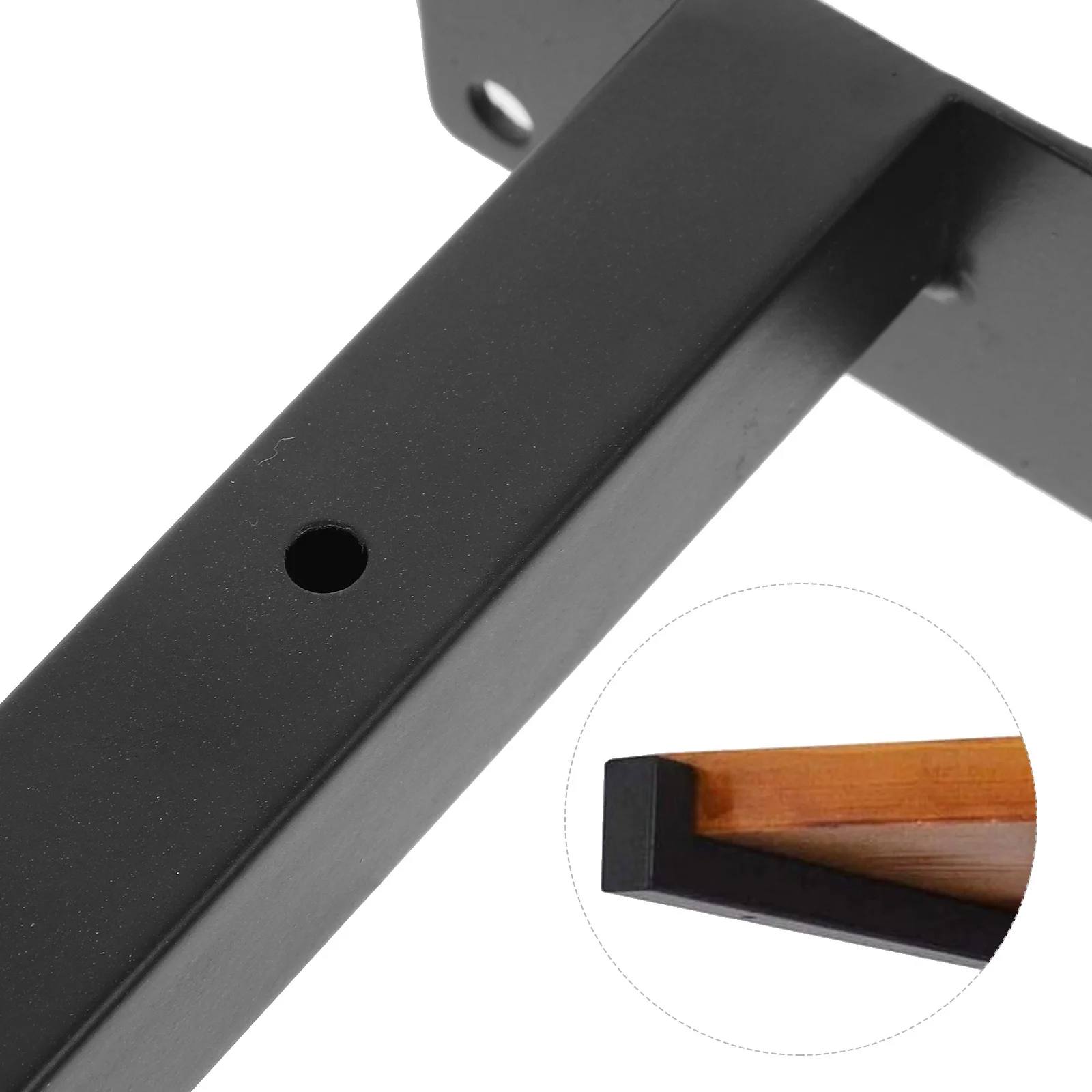 

2Pcs Heavy Duty Floating Shelf Brackets Iron Wall Shelf Support Black Metal Brackets for Bathroom Living Room Bedroom