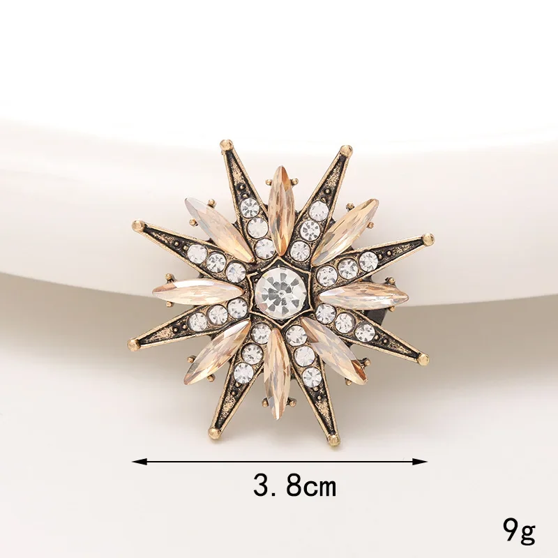 Vintage Flower Glass Rhinestone Gems Accessory DIY Clothing Shoes Hairpins Button Brooch Gift Box Charms Craft Supplies
