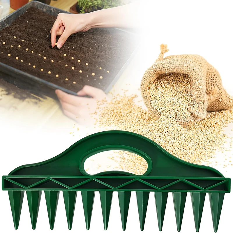 

Seeds Spreader Seed in Gardening Manual Garden Seed Planter Tool 12-Hole Digger Seed Planter Tool Spacer Gardening Tools
