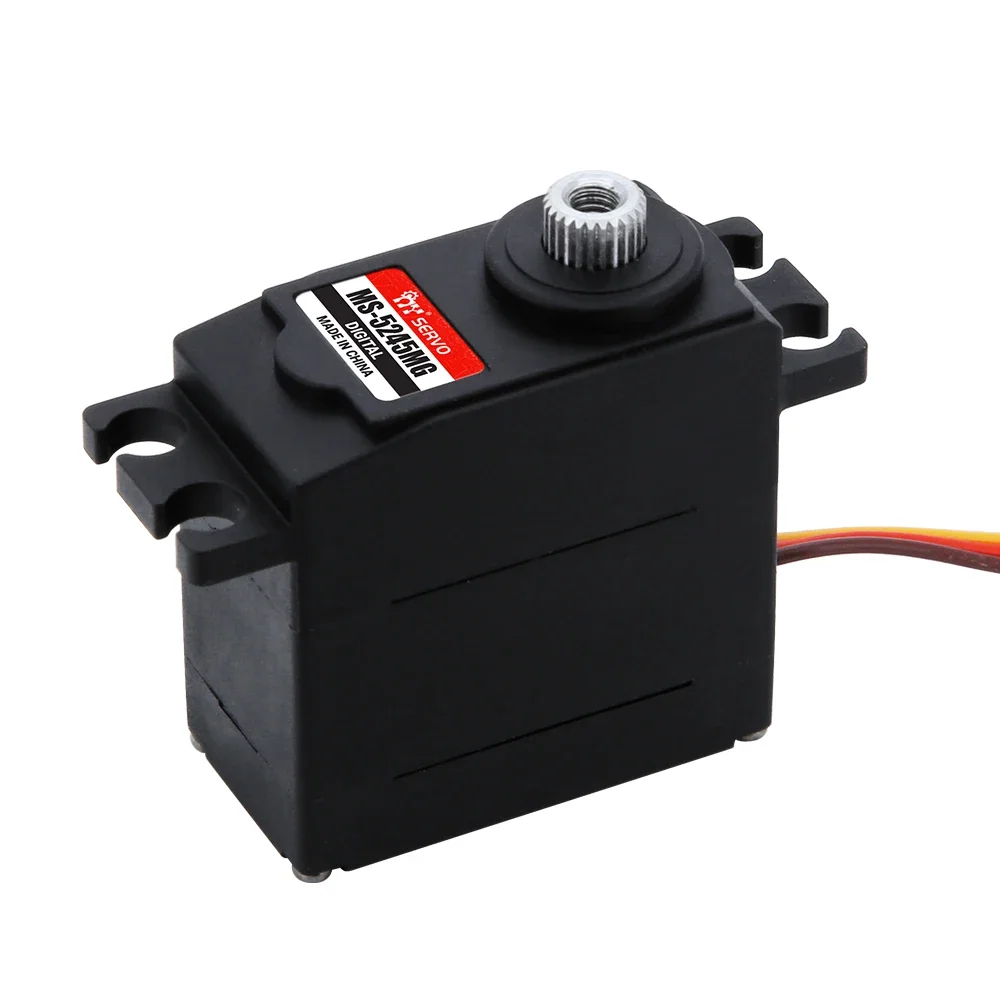 มอเตอร์เซอร์โวดิจิตอลแกนโลหะ JX MS-5245MG สำหรับอะไหล่ RC สำหรับรถดริฟท์ RC หุ่นยนต์ และเครื่องบิน ใช้แทนเซอร์โว HS-5245MG