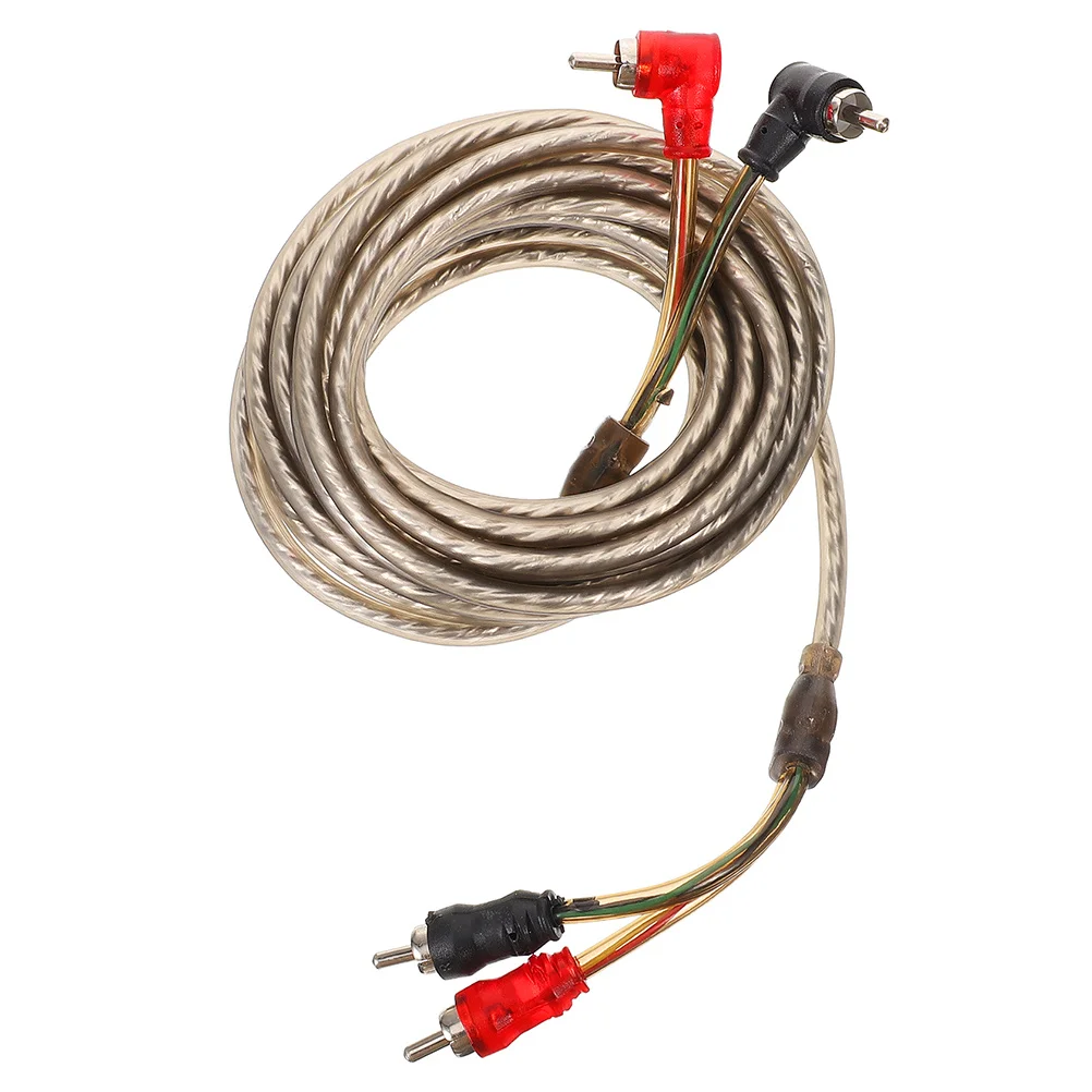 

5M Car Audio Speaker Connectors Copper Rca To Speaker Cable Adapter Subwoofer Accessories Shielded Wire Harness For Car
