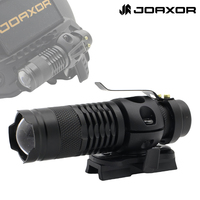 JOAXOR Tactical Helmet ARC Rail Light LED Mini Flashlight With 20mm Picatinny Rail Mount Strobe/Strong/Low Lamp 500 Lumens