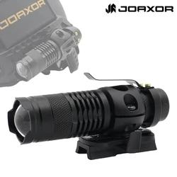 JOAXOR Tactical Helmet ARC Rail Light LED Mini Flashlight With 20mm Picatinny Rail Mount Strobe/Strong/Low Lamp 500 Lumens