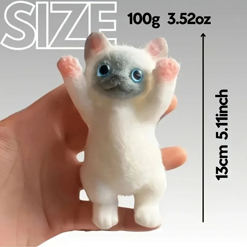 Cat Squishy Squeeze Toys Kawaii Handmade Cat Animal Fufu Sensory Toys Party Favors Gifts for Adults Kids