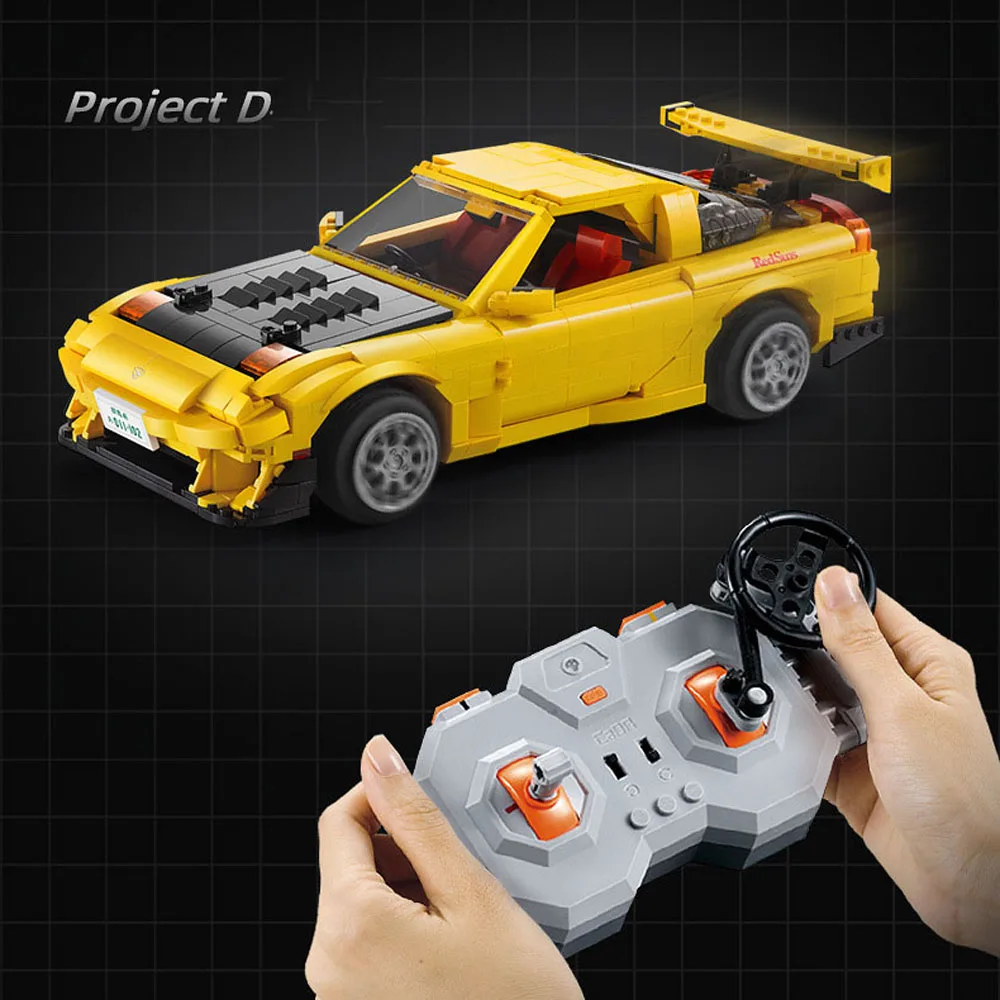 

Масштаб 1:12, гоночный строительный блок, начальный D Mazdaspeed Rx7 Savanna Fd-3s, автомобиль, технический 2,4 ГГц, автомобиль с дистанционным управлением, кирпич, радиоуправляемая игрушка