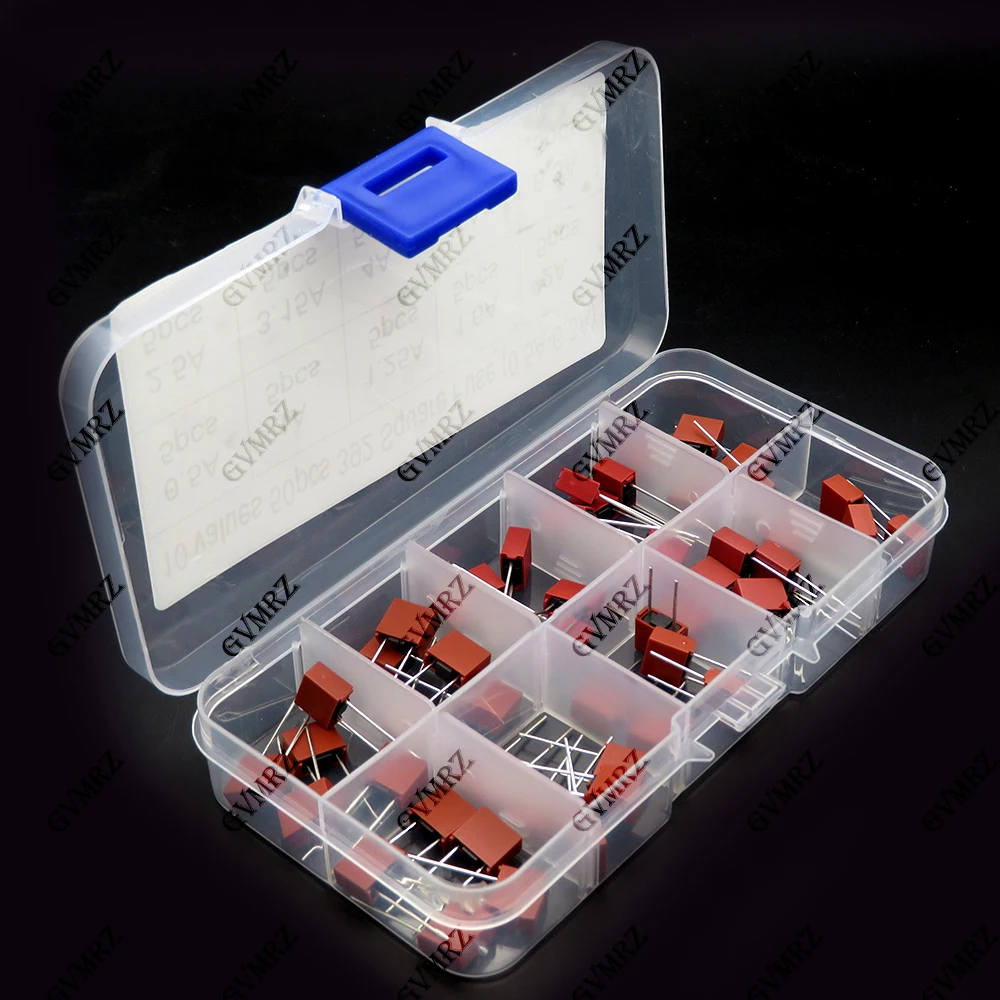 50PCS 10Values 392 Square Fuse Kit 0.5A-6.3A for Electronics Circuit Protection Projects 0.5A 1A 1.25A 1.6A 2A 2.5A 3.15A 4A 5A