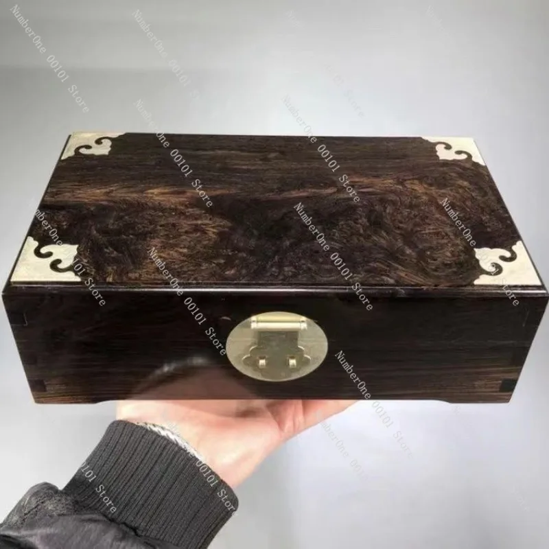 Elegant Zitan Rosewood Desktop Storage Box Small Exquisite Jewelry Organizer for Necklace Ring Stud Earrings Solid Wood Trinket
