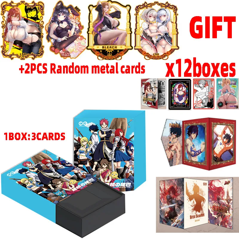 

Wholesale 12/24/48boxes Fairy Tail Trading Cards Natsu Erza Scarlet SSP SP Rare Collection Card Booster Box TCG Children Toys