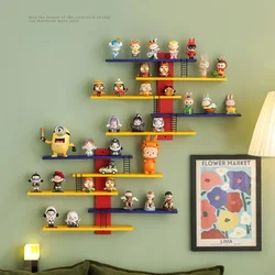 5 Layers Blind Box Wall Hanging Rack for Doll Storage Display Rack Colorful Stepped Ladder Type Action Figure Organizer