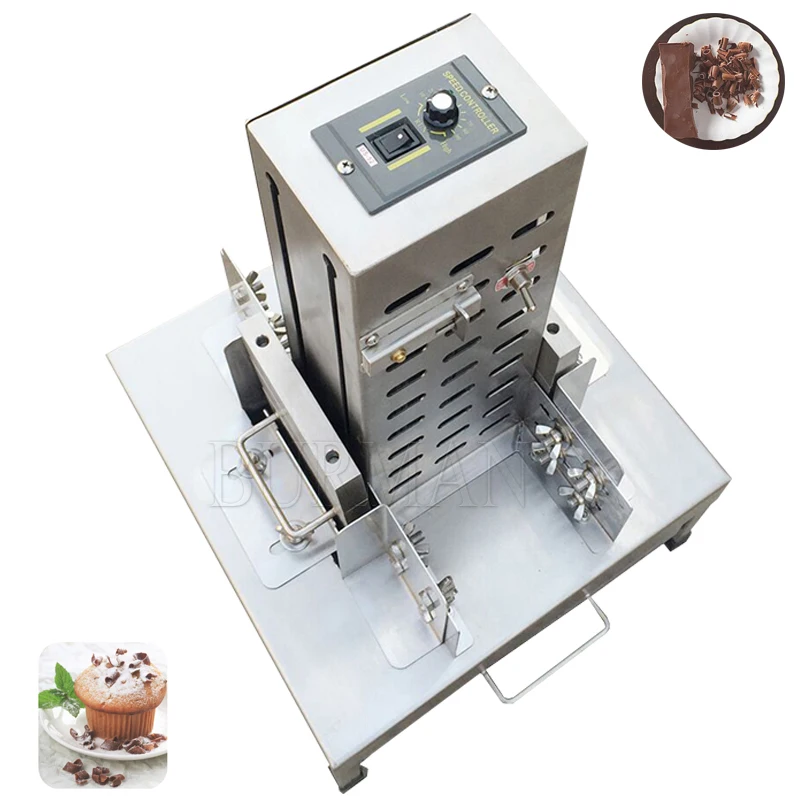 

110V 220V Stainless Steel Chocolate Block Cutter Slicer Scraper Rollers Chips Electric Chocolate Shaving Machine