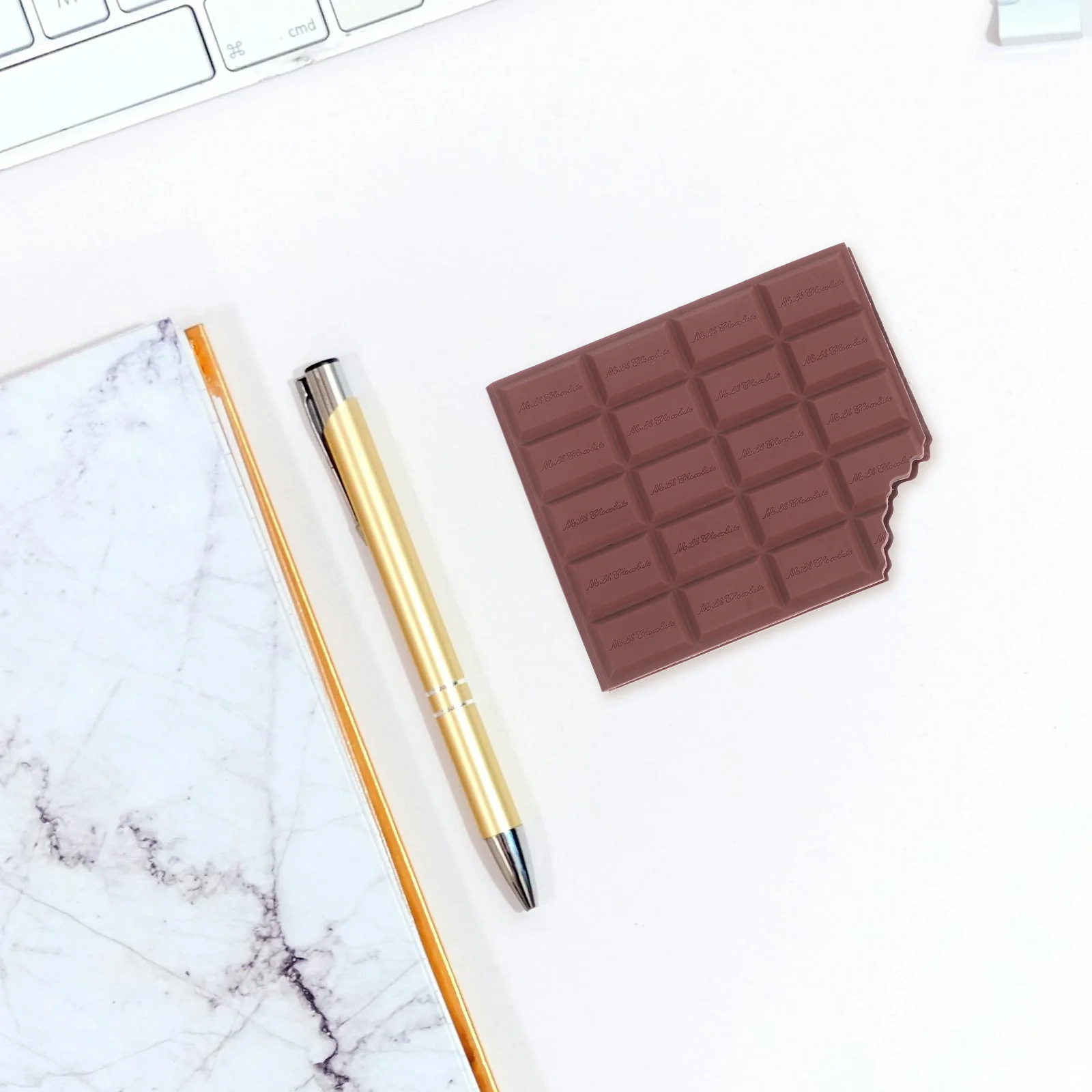 2 قطعة من وسادات مذكرة صغيرة لاصقة قوية للشوكولاتة المعطرة للاستخدام المنزلي والمدرسة والقرطاسية الإبداعية للطلاب
