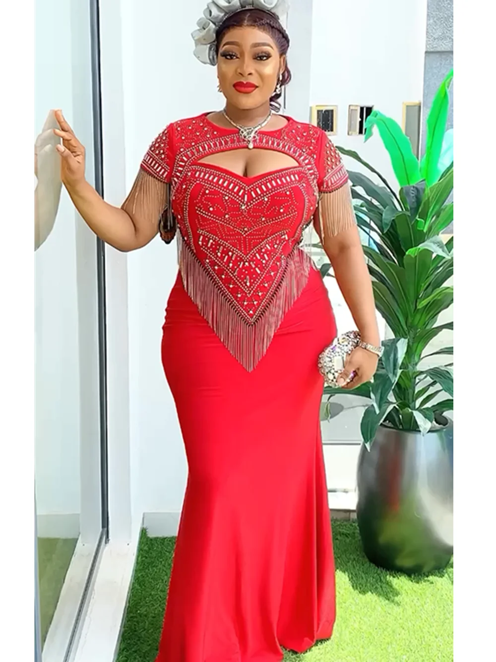 Plus Size African Party Dresses for Women Sexy Bodycon Maxi Dress Elegant Turkey Wedding Evening Gowns Ankara Outfit Robe 2024