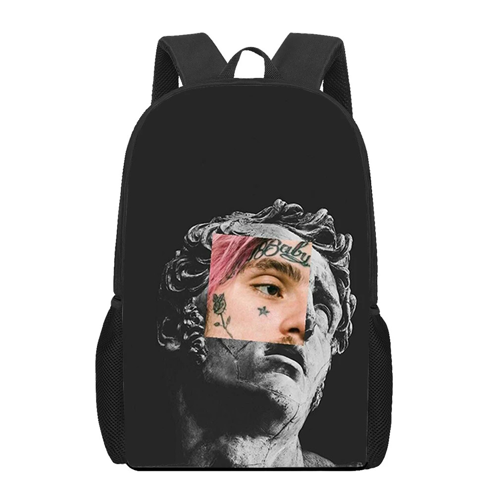 

Детские школьные сумки Lil Peep Lil Bo Peep, сумка для книг с 3D принтом, мужской 16-дюймовый рюкзак для мальчиков-подростков, рюкзак для детского сада Mochila