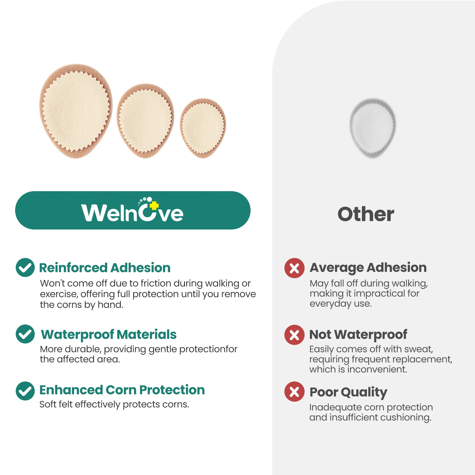 20 Stuks Sumifun Voet Protector Foam Pad Verwijderen Maïs Eelt Plantaire Pijn Gips Teen Bescherming Kip Ooglapje Voetverzorging tool