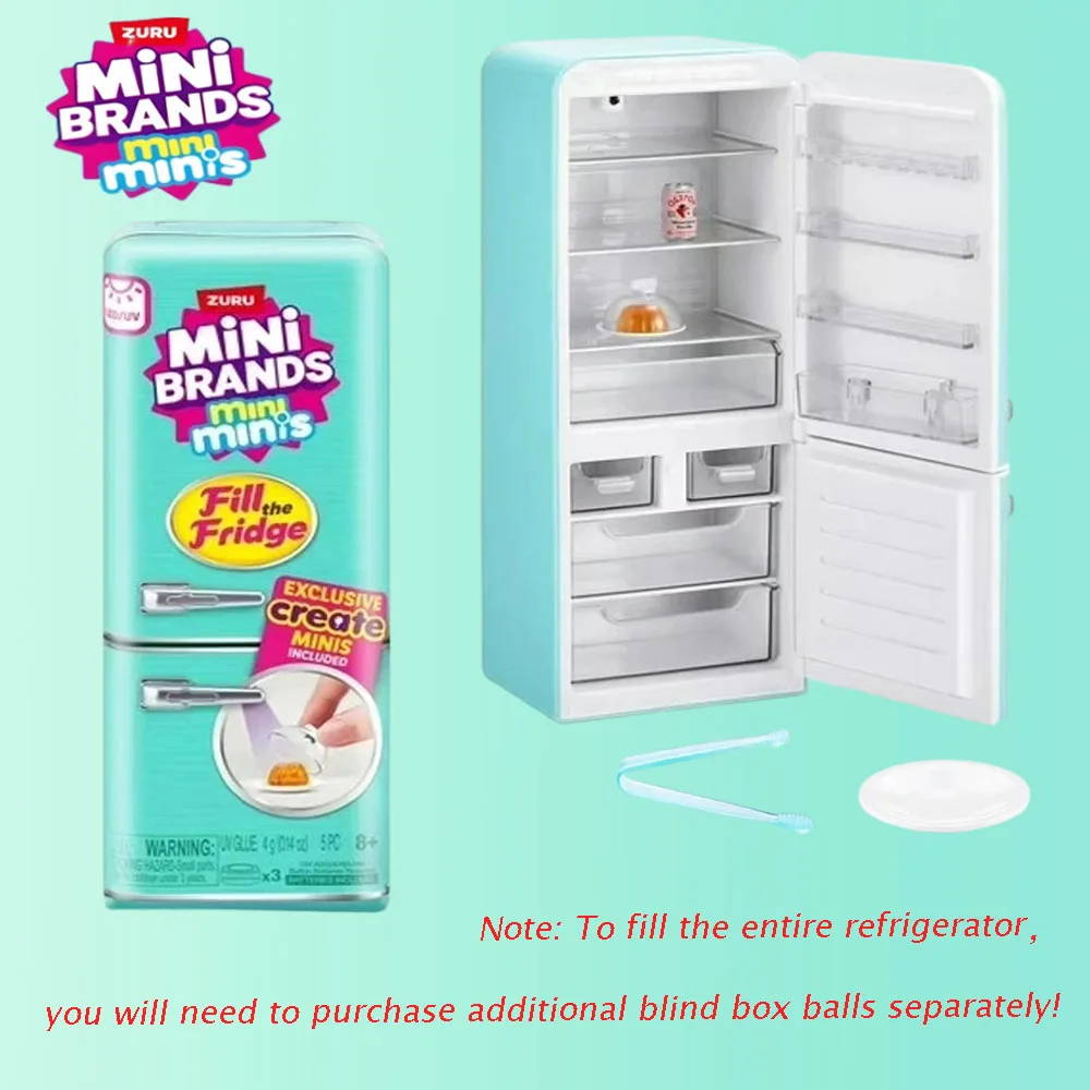 Zuru Fill The Fridge Mini Brands Blind Box Tajemnicza Figurka do Dekoracji, Model na Prezent Urodzinowy — zdjęcie 3