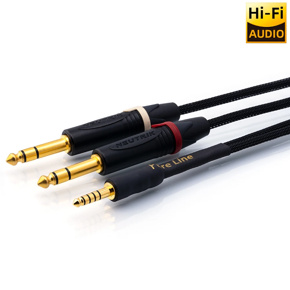 ▲Japan Mogami Hifi 4.4mm to 2TRS Balanced Audio Cable Neutrik MPS Gold Plated Plugs for Headphone Amplifier DAC Player Speaker