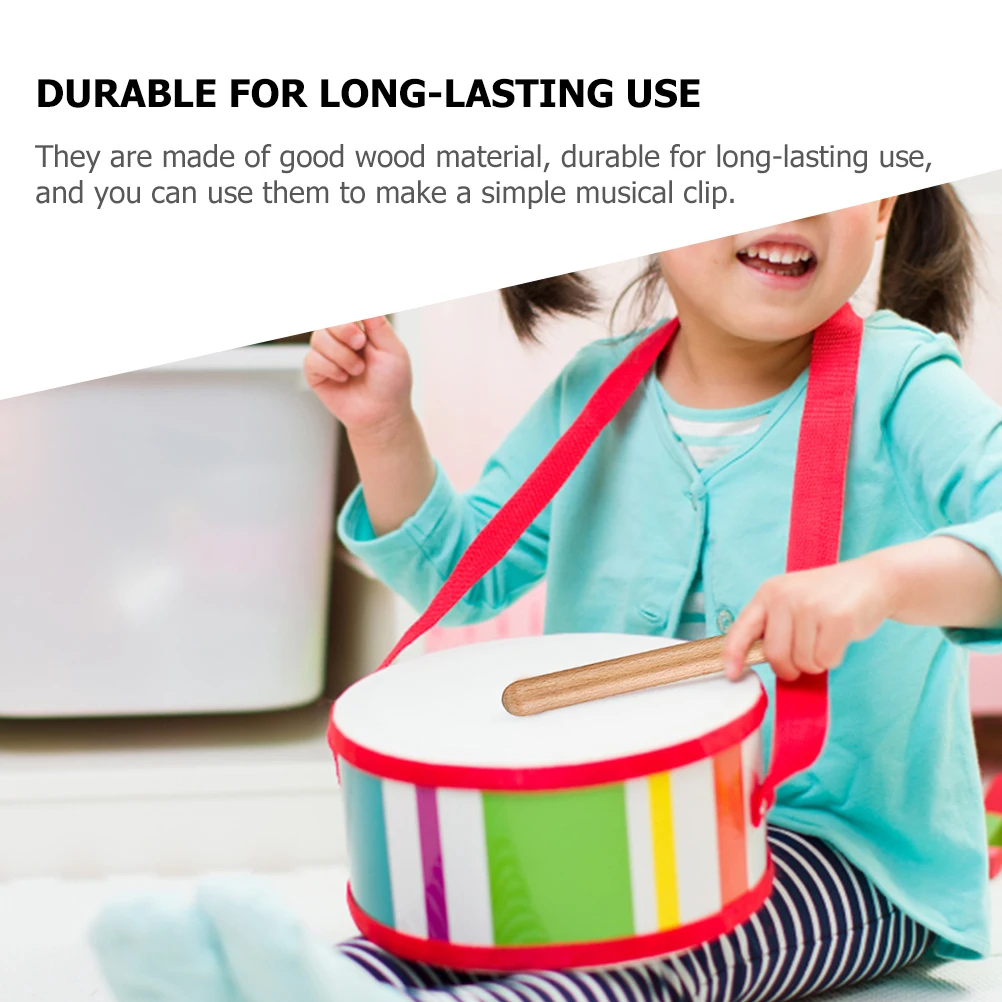 20 ชิ้นเครื่องดนตรีไม้วัสดุของเล่นสําหรับจังหวะตี Stick สําหรับเด็กเด็ก Early Education