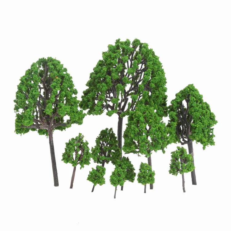 11 pz/set O scala 1:50 alberi assortiti modello treno giardino parco paesaggio Layout Diorama