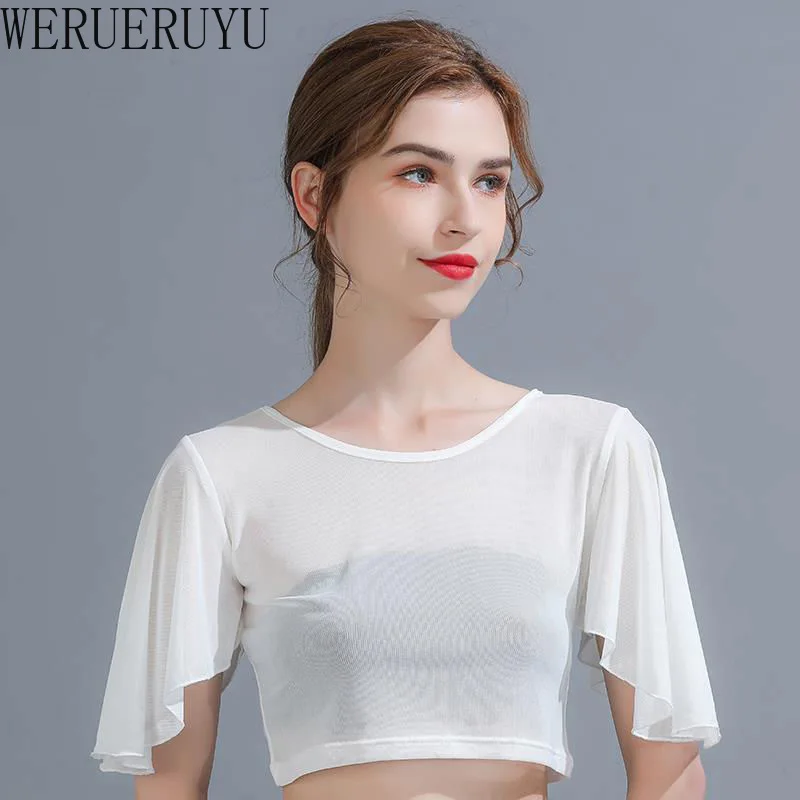 See Through Mesh T Shirt Short Sleeve Y2k Crop Tops Woman Clothing Summer Black White Streetwear Sexy T-shirts for Womens 2024