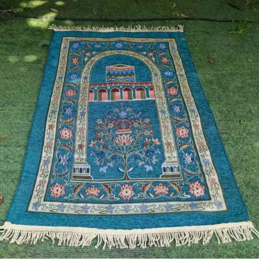 Worship Blanket Worship Kneel Embossing Floor Carpets Non Slip Soft Portable Travel Prayer Mat Flannel Prayer Mat