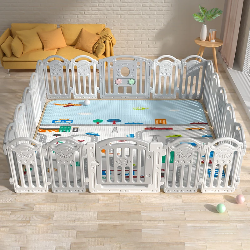 18+2 European Standard Baby Playpen Set for Boys Kids plastic safety fence