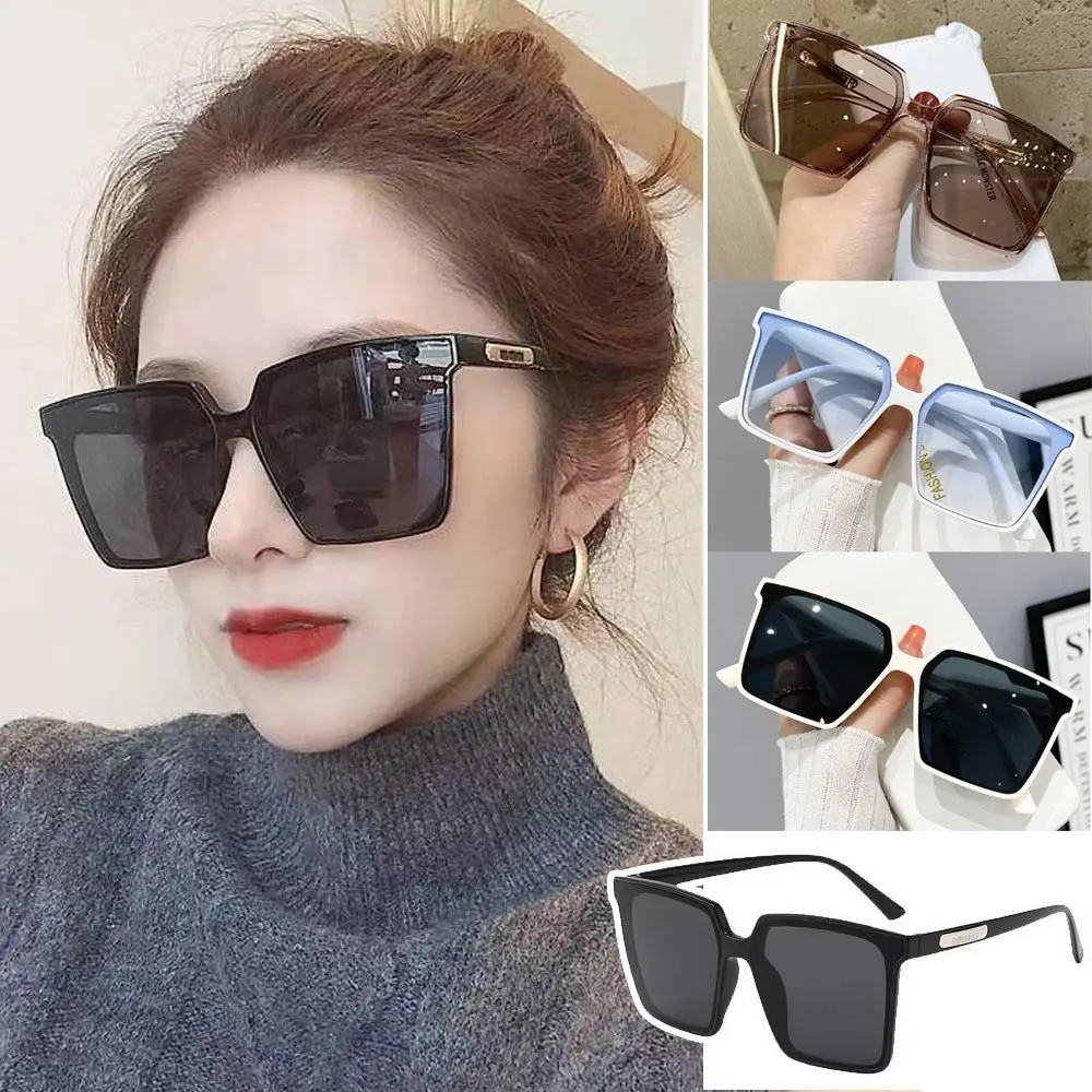 

Punk Square Frame Sunglasses Street Style Sun-Protective Driving Glasses Outdoor Summer Accessories Black Shades Glasses