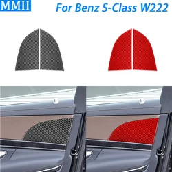 For Benz S-Class w222 2013-2020 Real Carbon Fiber Front Door Panel Cover Decorative Car Interior Decoration Accessories Sticker
