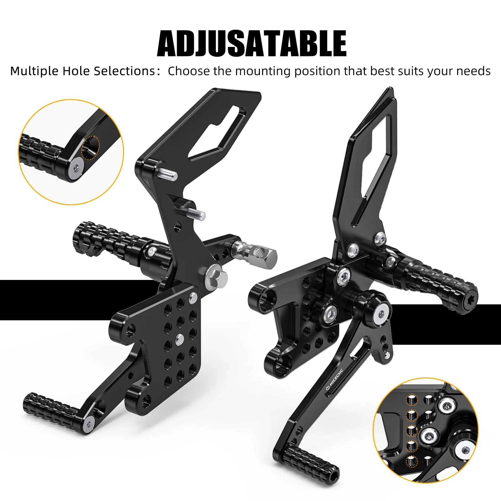 

For Suzuki GSXR 600 750 1997-2005 GSXR1000 01-04 Racing Adjustable Rearset Footrest Suzuki SV650/S 1999-2010 SV1000/S 2003-2007