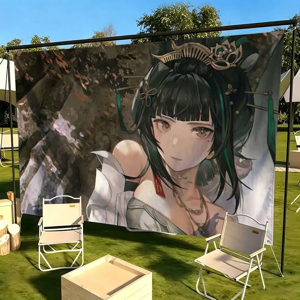 Punishing Gray Raven Hanying  Flag Suitable For Party Club Outdoor Interior Wall Decoration Banner Fans Gift