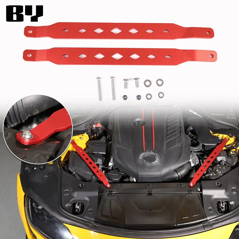 For Toyota GR Supra A90 2019-2024 Interior Aluminum Alloy Engine Mount Strut Front Tower Strut Bar Brace Car Accessories