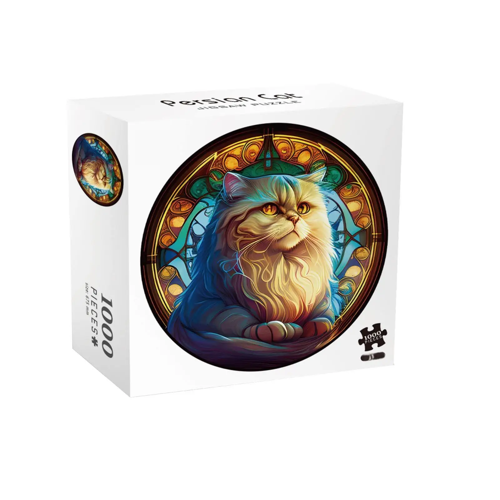 1000 pièces puzzle chat persan pour adultes, jeu de puzzle adulte très défi, décoration de la maison fête vacances cadeau d'anniversaire