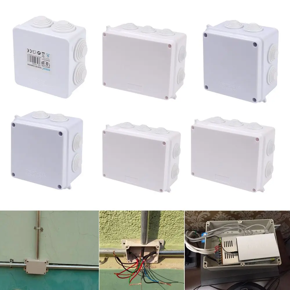 ABS Plastic Waterproof Power Box IP65 Electric Control Box DIY Indoor Outdoor Wire Shell Connection Cable Branch Junction Box image 4