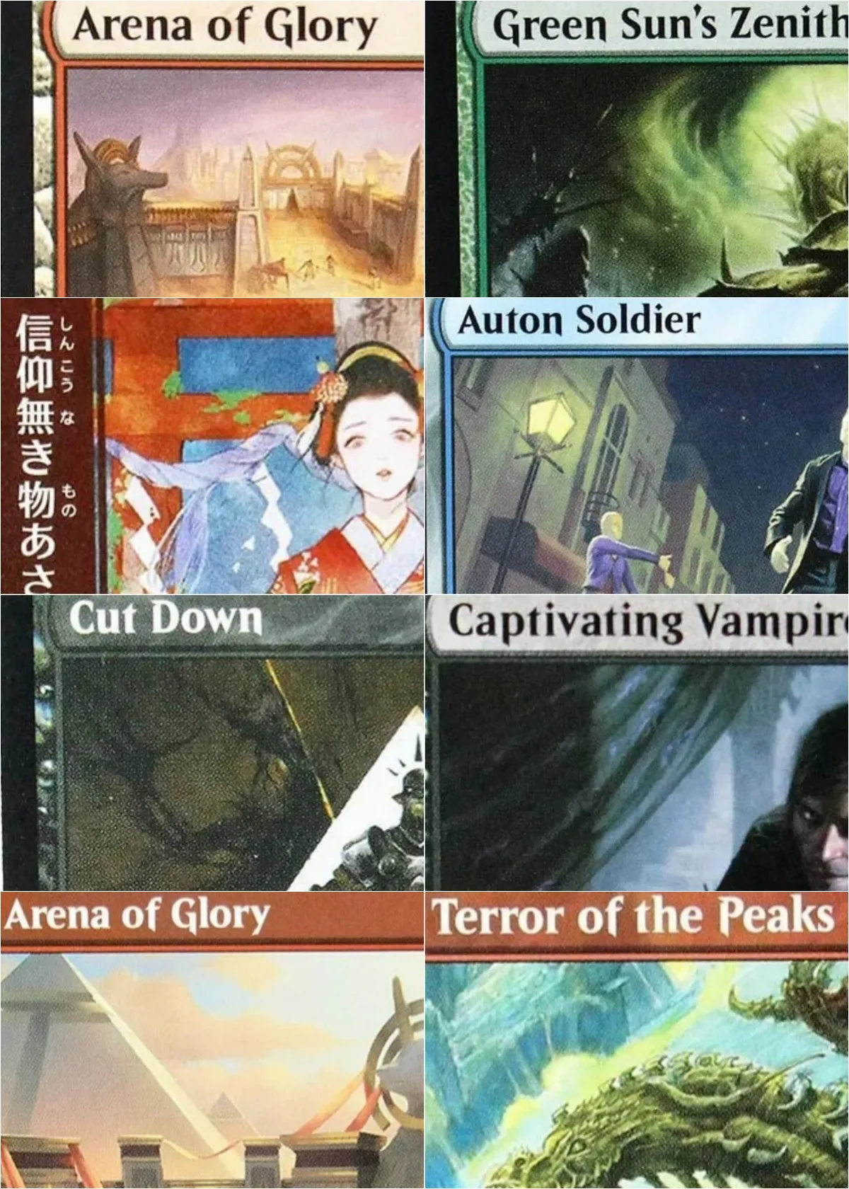

"Cut Down/Fear of Missing/Triplicate Titan" proxy Magical Cards Game Black Top Quality Playing Board Game Trading Cards Proxy
