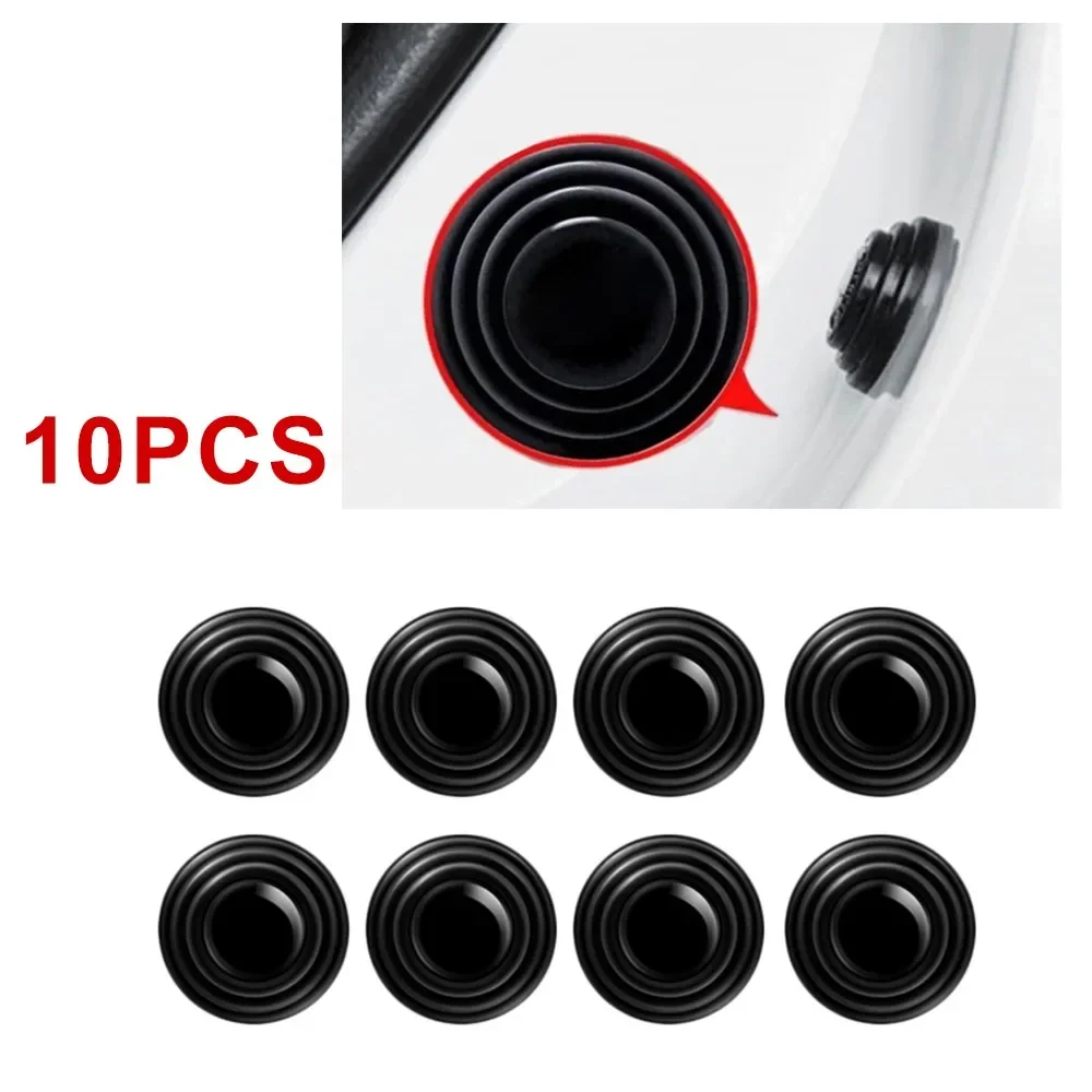 10pcs Car Door Anti-shock Silicone Pad Universal Anti-Noise Buffer Gasket Anti-collision Door Sticker Soundproof Crash Pad