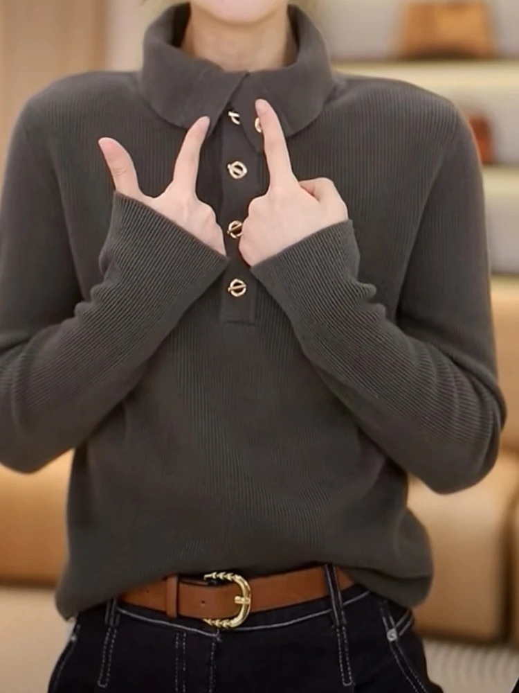 Faionable طويل Sve محبوك رداء علوي من الصوف مريحة خمر Sle التخسيس الخريف الأصلي تنوعا طاقم Ne تريكو #5