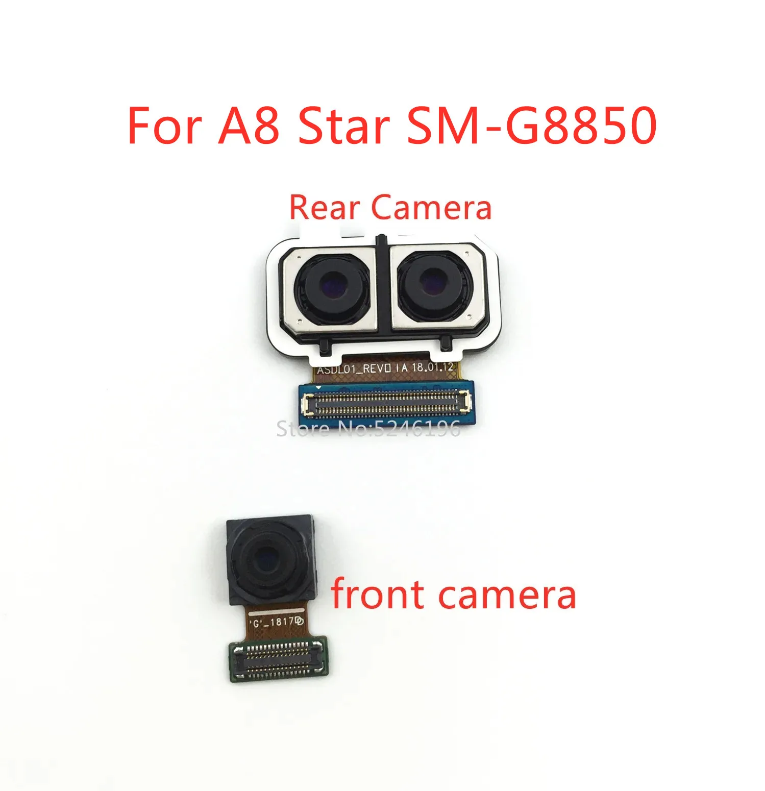 

1pcs Back big Main Rear Camera front camera Module For Samsung Galaxy A8 Star G8850 SM-G8850 Replace Part