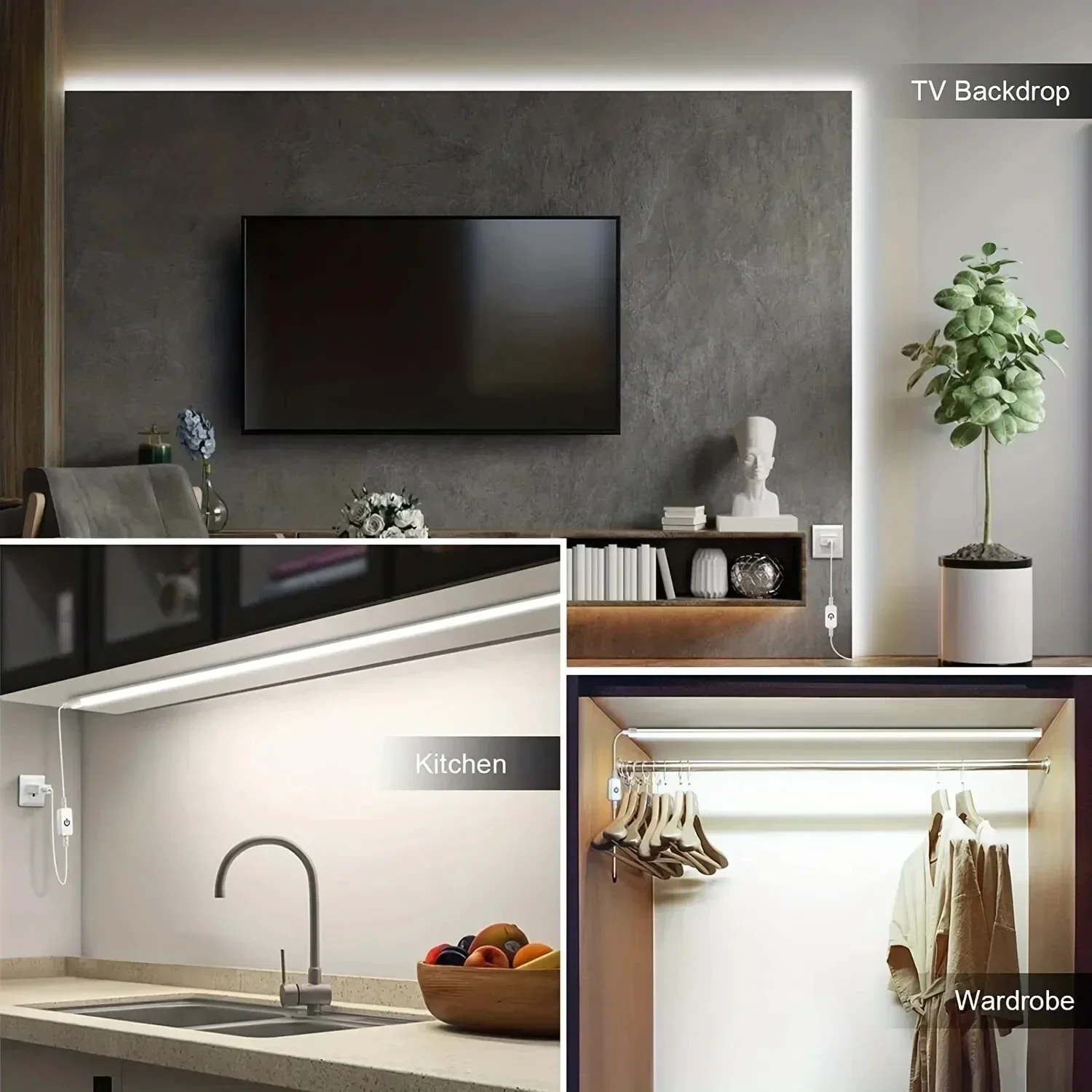 Flexible USB Neon Light with Touch Switch Adjustable Brightness DIY Design Ambient Lighting Neon Light for Wall Room Decoration image 6