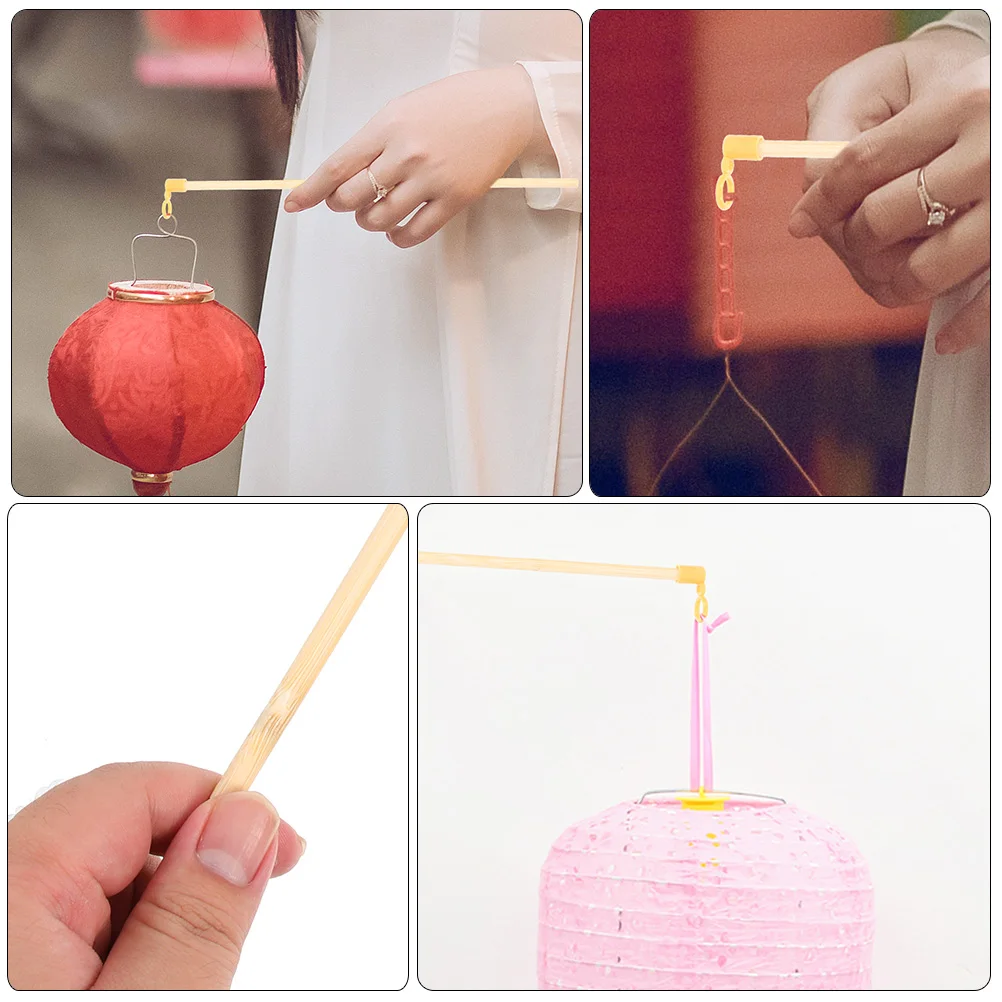 

50 Pcs Sticks Handheld for Paper Lanterns Long Lantern Lantern Poles Handles Festival DIY Supplies Long Handles