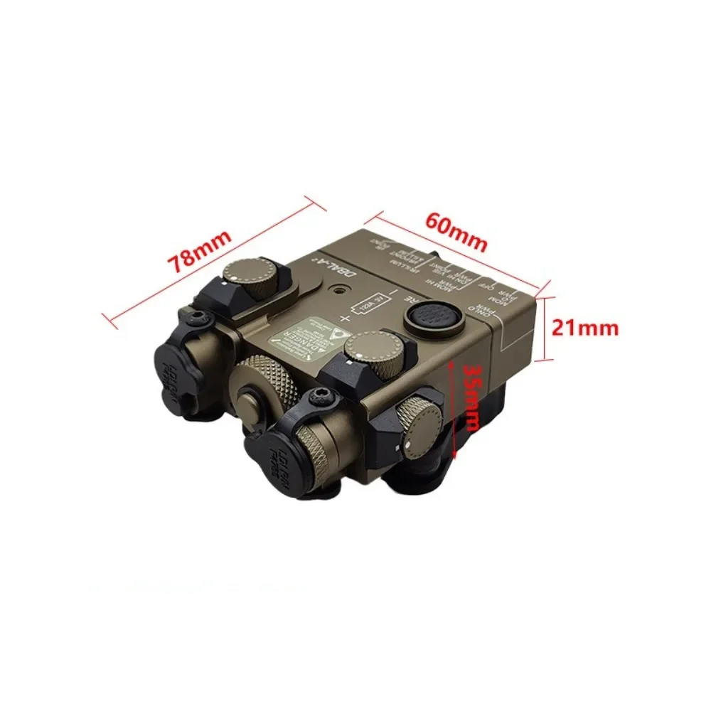 PEQ Laser IR Flashlight Strong Light Illumination 20mm Guide Metal DBAL-A2 Full Function Green Laser Indicator