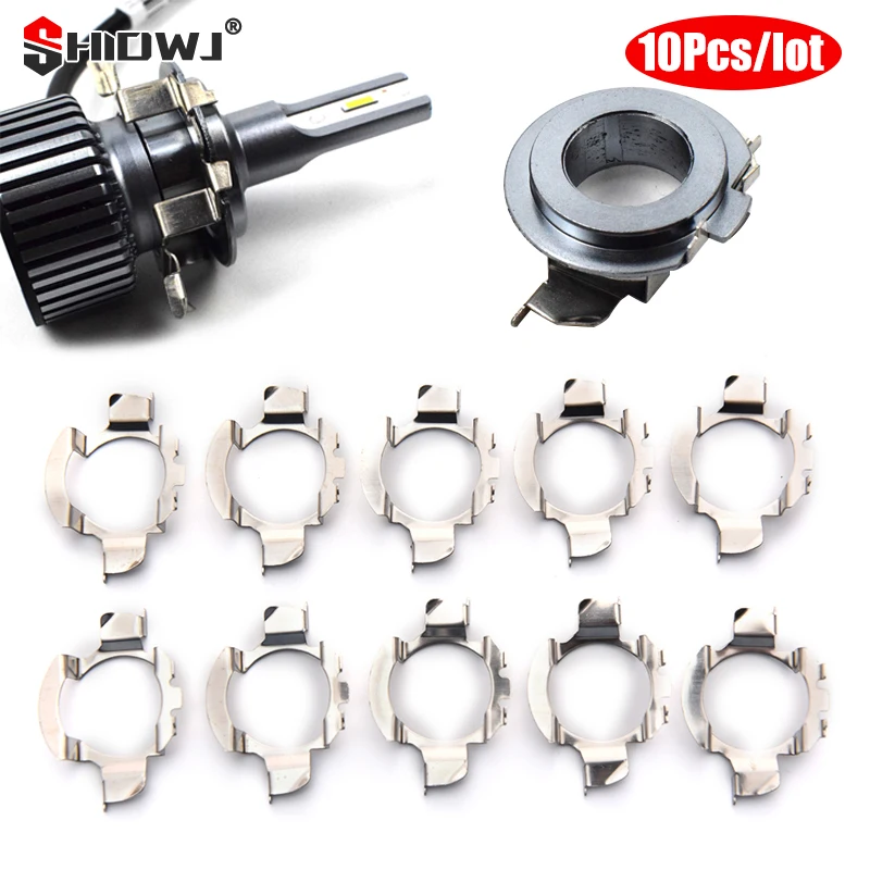 

10/2/1Pcs H7 Adapter Headlamp Socket Car Led Bulb Holder Lamp Base For D101 High Temperature Resistant Stainless Steel Material